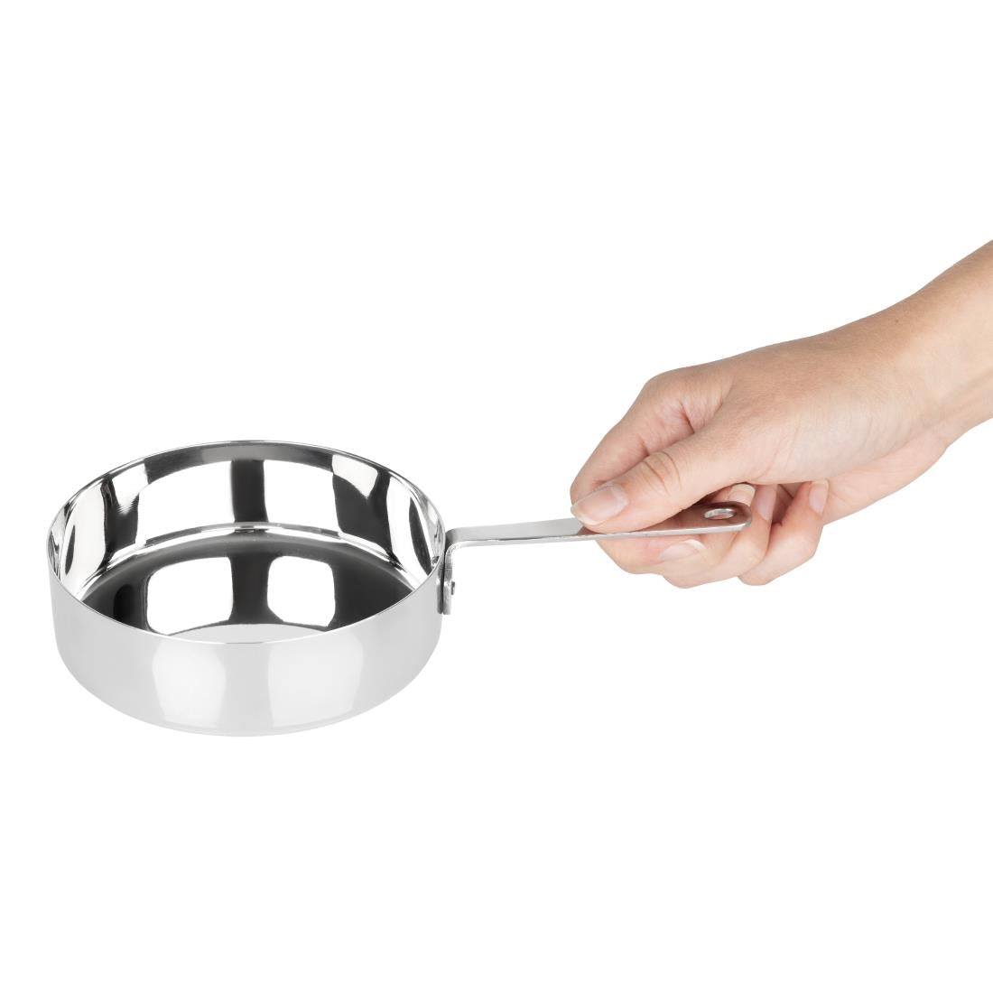 Olympia Table Presentation Stainless Steel Mini Sauce Pan 122x35mm (215(L)x122(W)x35(H)mm) • PAS-HY130