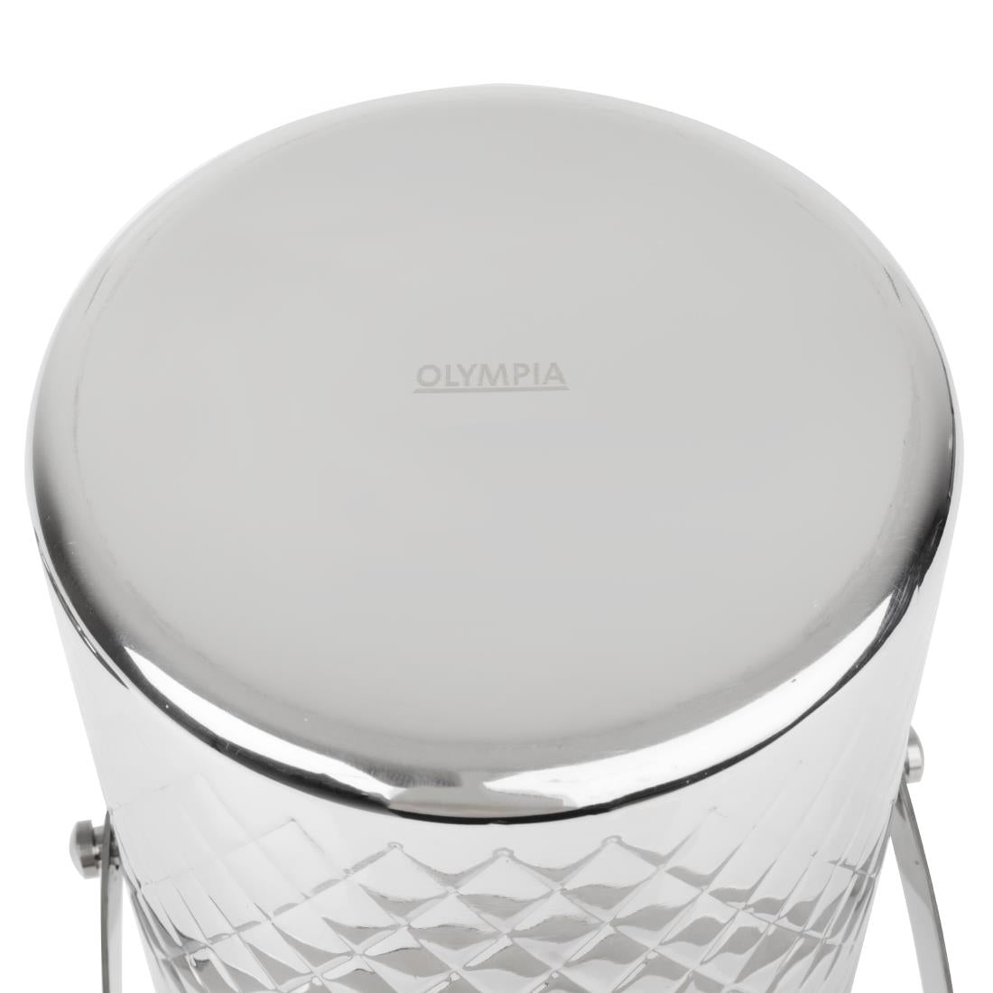 Olympia Geo Double Wall Ice Bucket Stainless Steel 1950ml (1950ml | 170(L)x150(W)x165(H)mm) • PAS-HY134