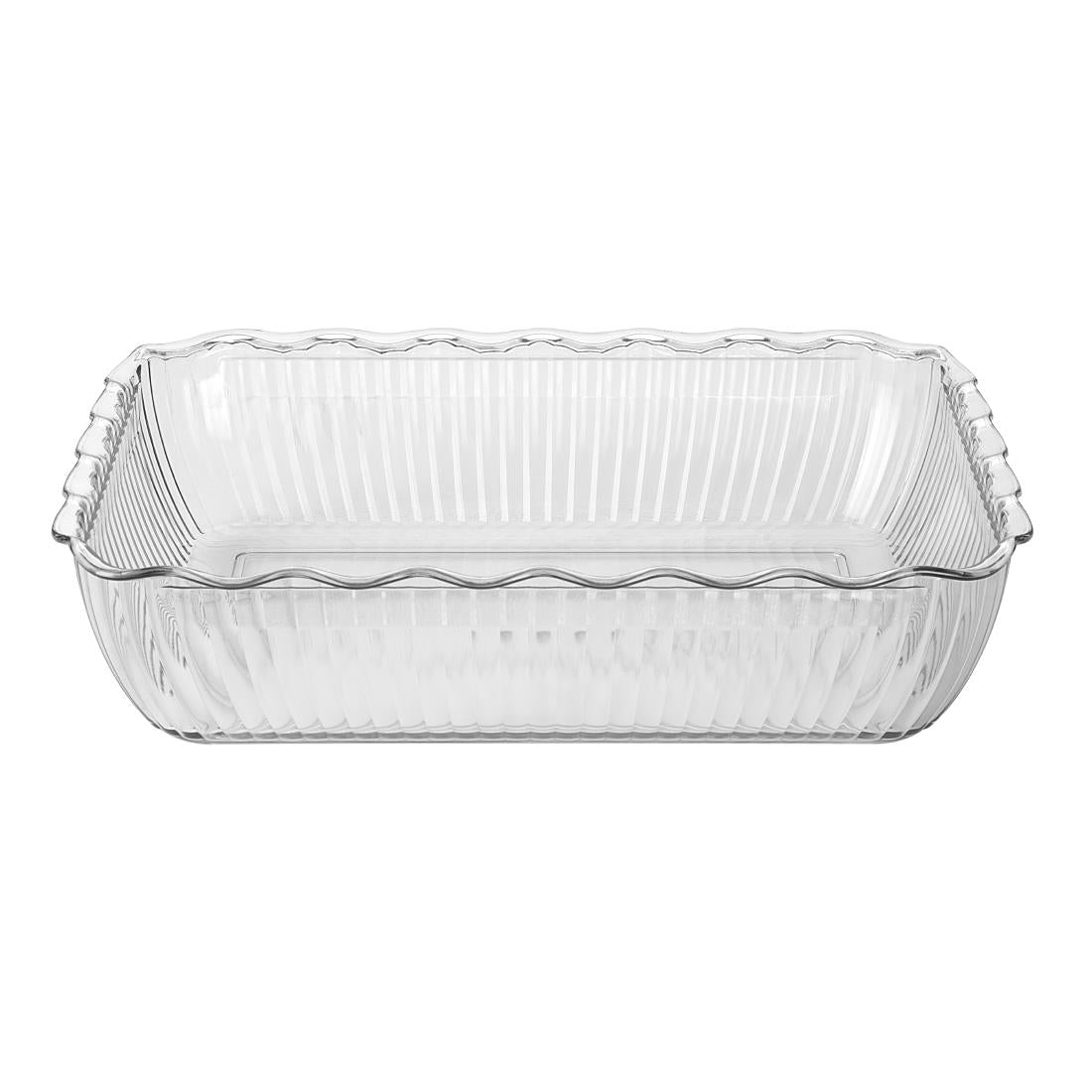 Olympia Kristallon Large Salad Crock - Clear (4.25Ltr | Material: SAN | Size: 333(L)x265(W)x82(H)mm) • PAS-HY135