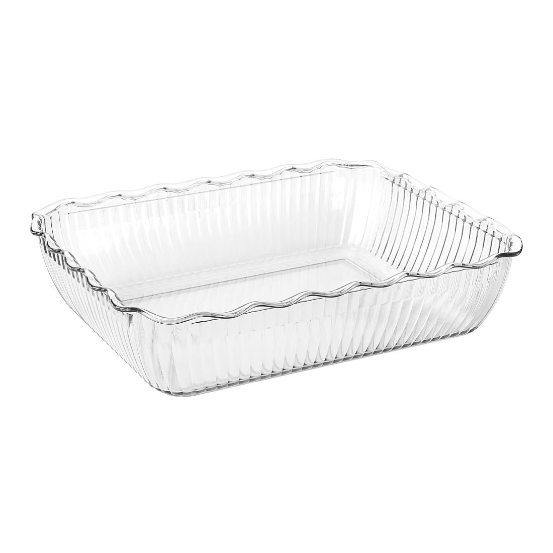 Olympia Kristallon Large Salad Crock - Clear (4.25Ltr | Material: SAN | Size: 333(L)x265(W)x82(H)mm) • PAS-HY135