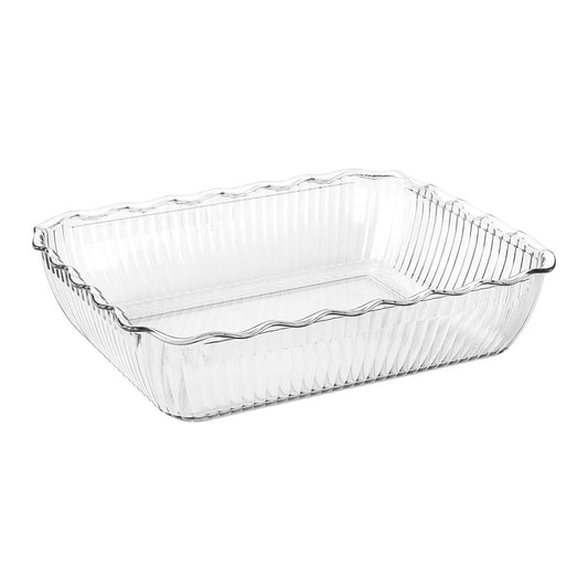 Olympia Kristallon Large Salad Crock - Clear (4.25Ltr | Material: SAN | Size: 333(L)x265(W)x82(H)mm) • PAS-HY135