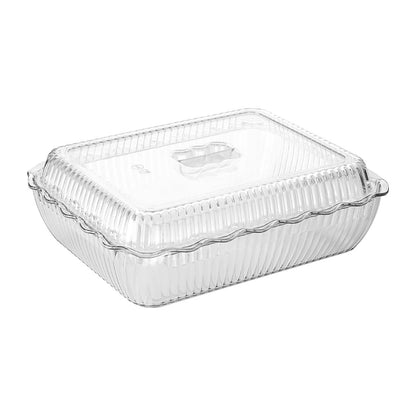Olympia Kristallon Large Salad Crock - Clear (4.25Ltr | Material: SAN | Size: 333(L)x265(W)x82(H)mm) • PAS-HY135