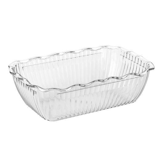 Olympia Kristallon Medium Salad Crock - Clear (2Ltr | Material: SAN | Size: 262(L)x173(W)x81(H)mm) • PAS-HY136