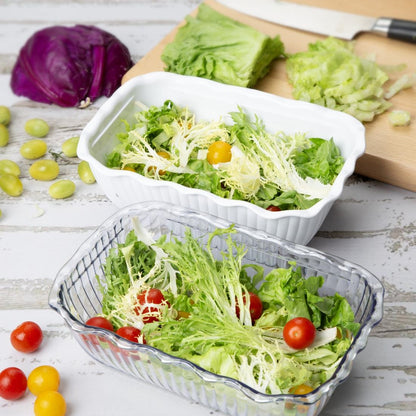 Olympia Kristallon Medium Salad Crock - Clear (2Ltr | Material: SAN | Size: 262(L)x173(W)x81(H)mm) • PAS-HY136