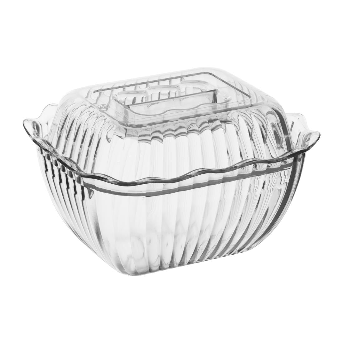 Olympia Kristallon Small Salad Crock Clear (750ml | Material: SAN | Size: 165(L)x134(W)x81(H)mm) • PAS-HY137