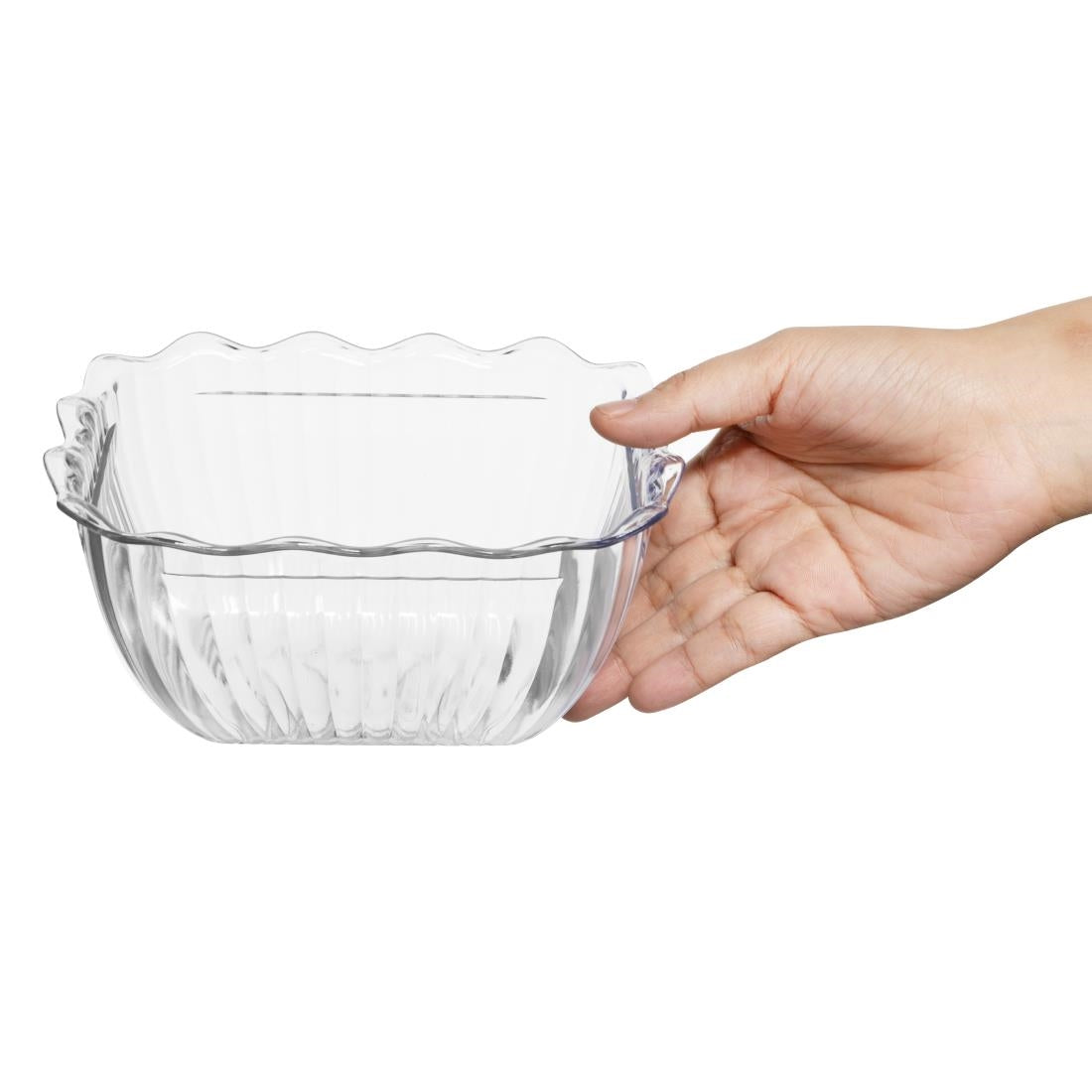 Olympia Kristallon Small Salad Crock Clear (750ml | Material: SAN | Size: 165(L)x134(W)x81(H)mm) • PAS-HY137
