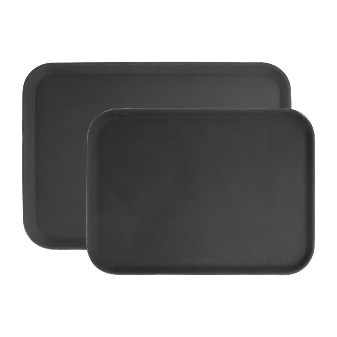Olympia Kristallon Anti-Slip Fibreglass Rectangular Tray Black - 405x560mm (560(L)x405(W)x27(H)mm | Material: Fibreglass) • PAS-HY138