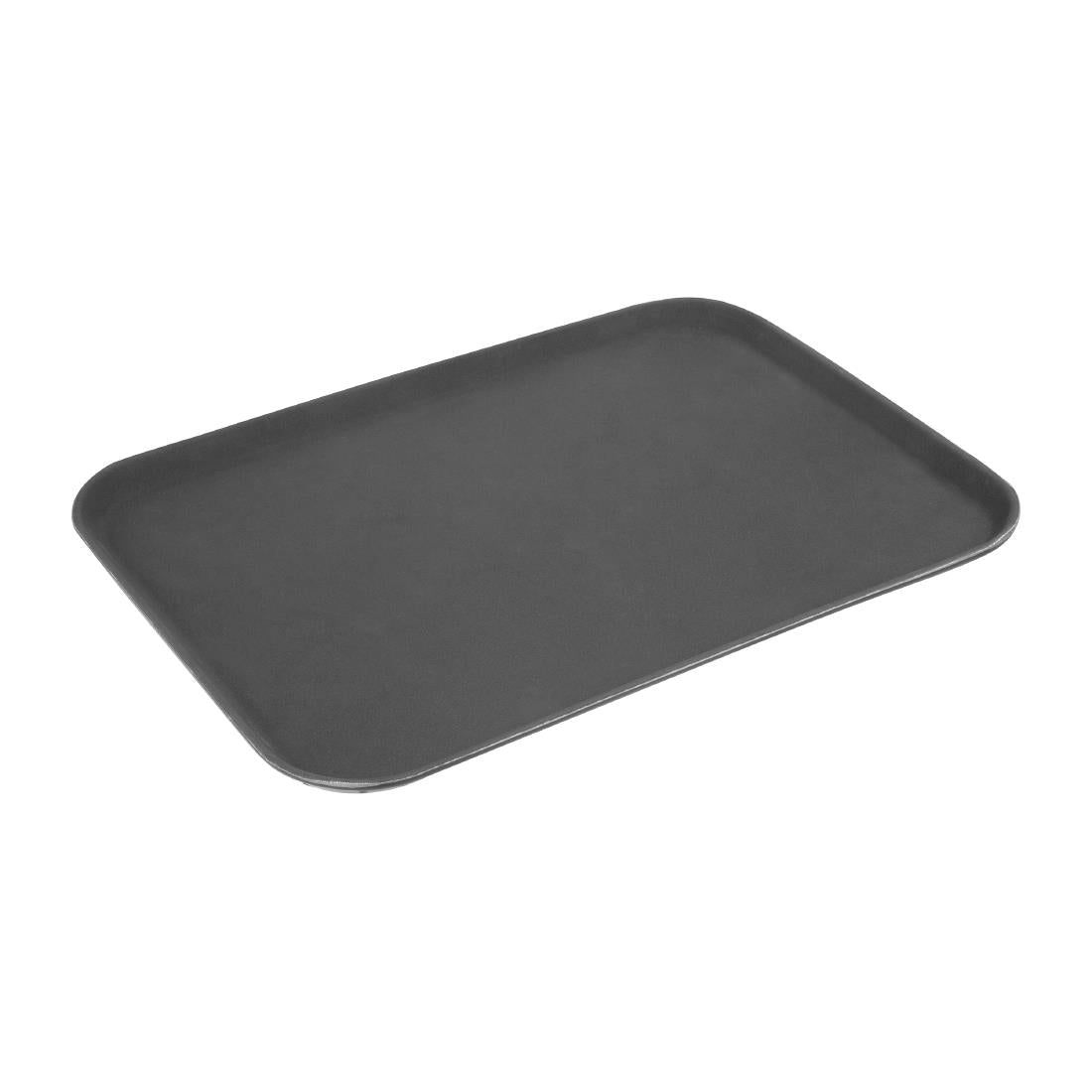 Olympia Kristallon Anti-Slip Fibreglass Rectangular Tray Black - 405x560mm (560(L)x405(W)x27(H)mm | Material: Fibreglass) • PAS-HY138