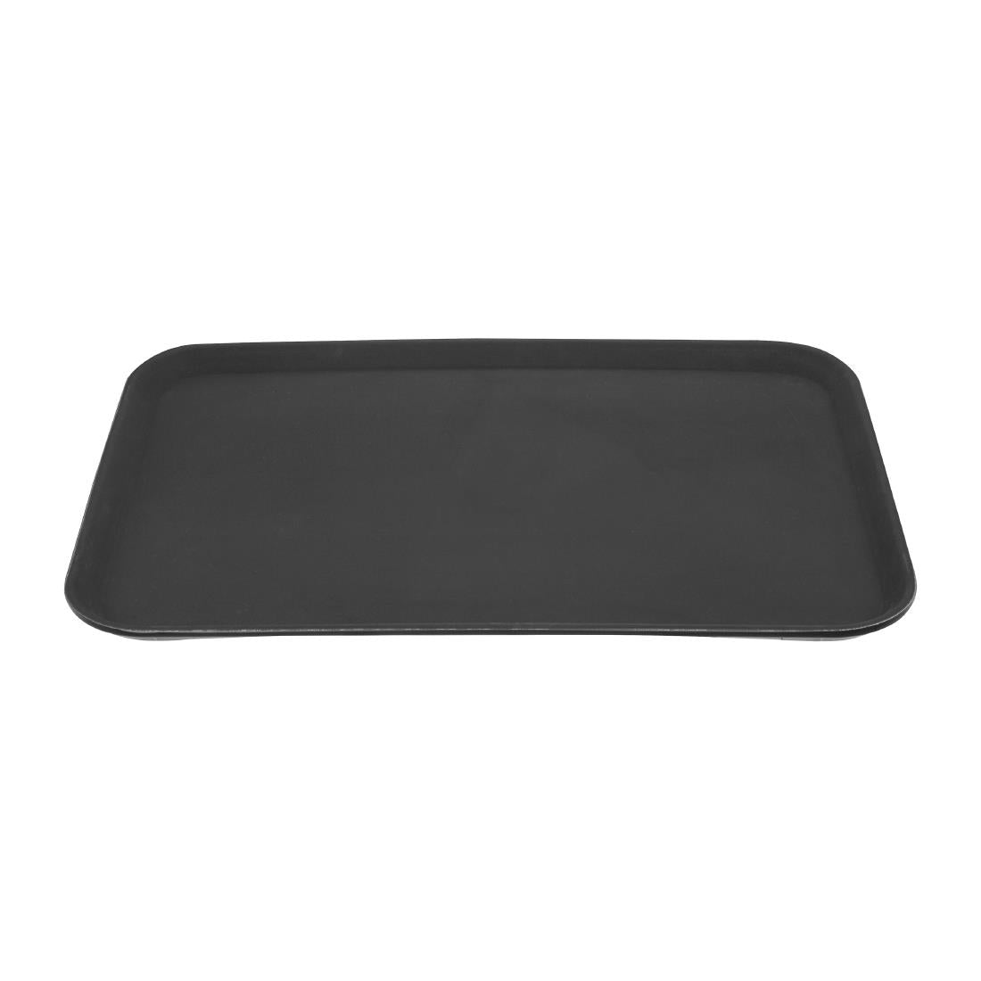 Olympia Kristallon Anti-Slip Fibreglass Rectangular Tray Black - 455x655mm (655(L)x455(W)x27(H)mm | Material: Fibreglass) • PAS-HY139