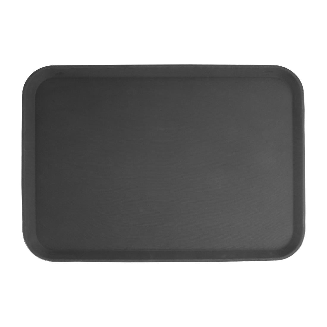 Olympia Kristallon Anti-Slip Fibreglass Rectangular Tray Black - 455x655mm (655(L)x455(W)x27(H)mm | Material: Fibreglass) • PAS-HY139