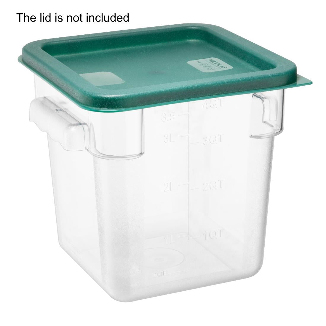 Hygiplas Polycarbonate Square Storage Container 3.5Ltr • PAS-HY401