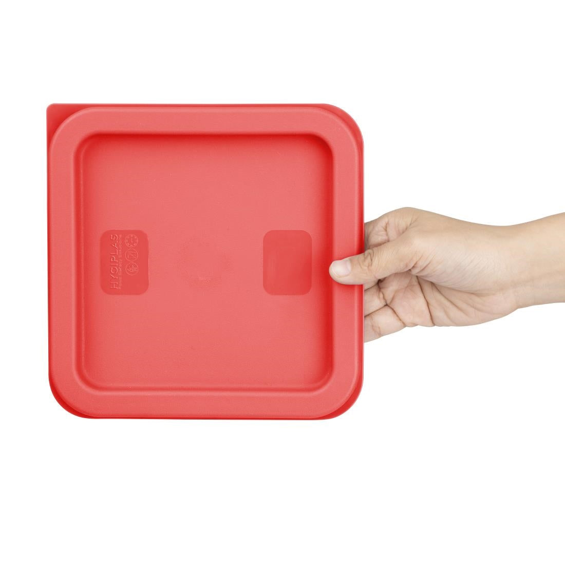 Hygiplas Square Red Lid to fit 1.5 & 3.5Ltr Containers • PAS-HY407