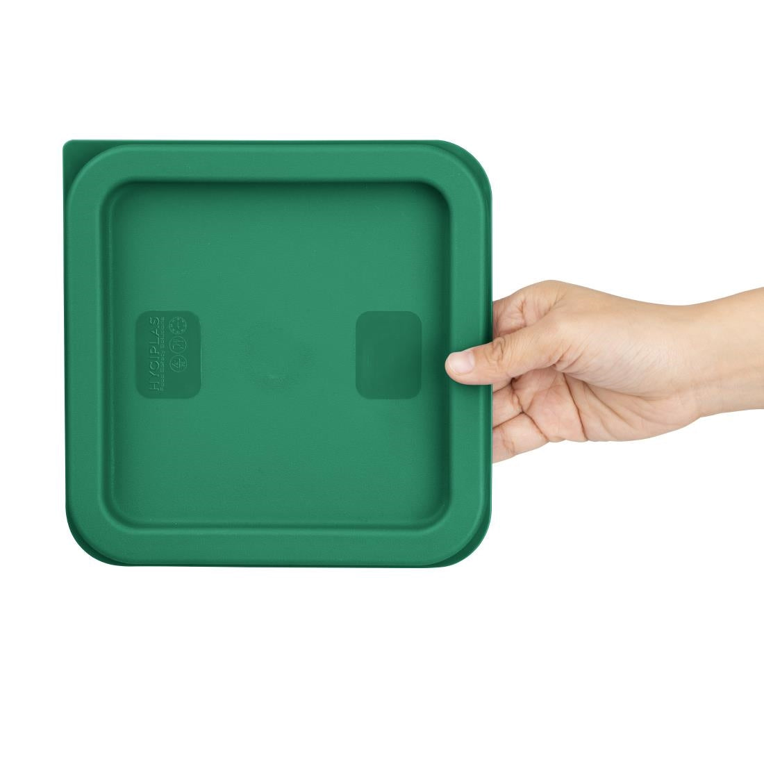 Hygiplas Square Food Storage Container Lid Green Small • PAS-HY413