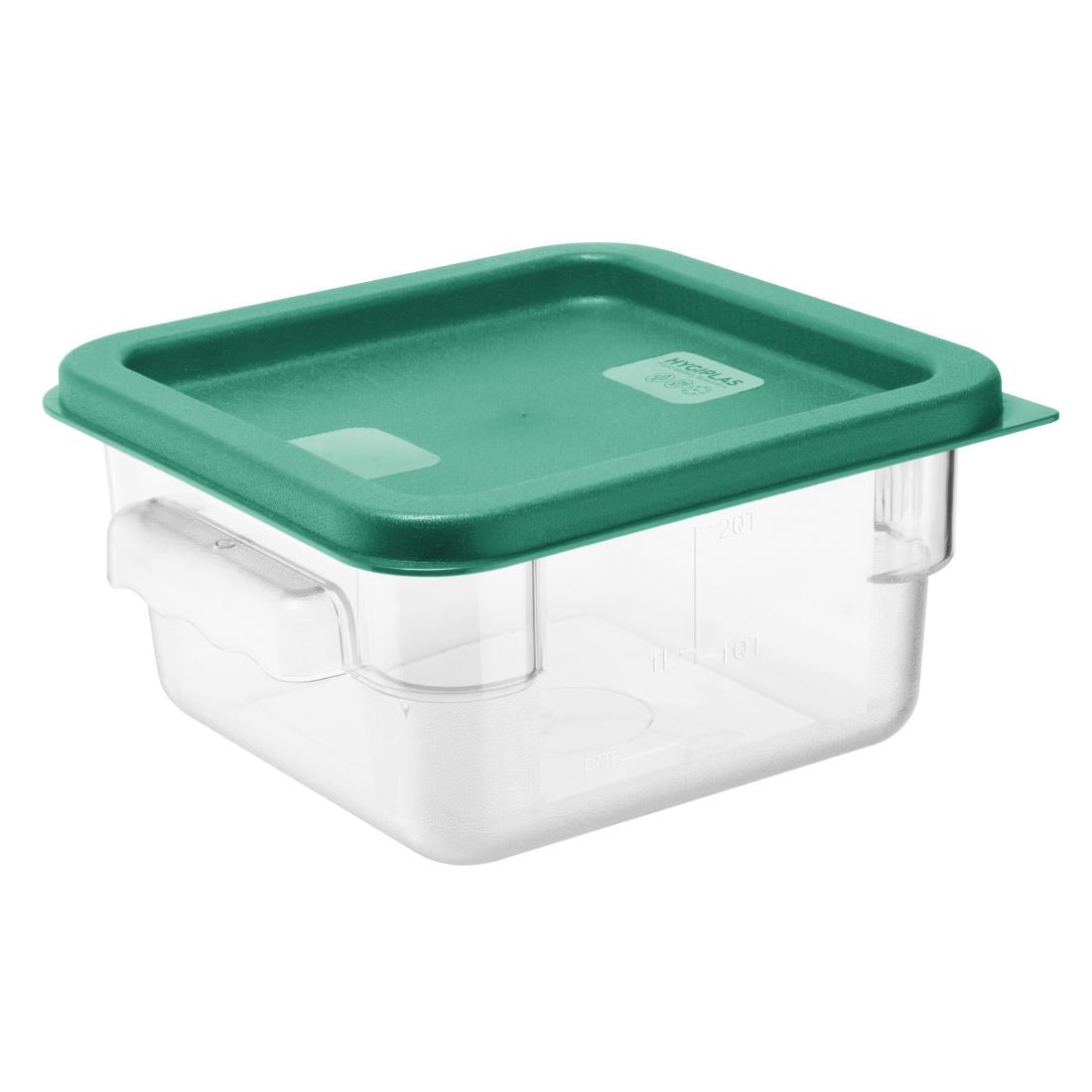 Hygiplas Square Food Storage Container Lid Green Small • PAS-HY413