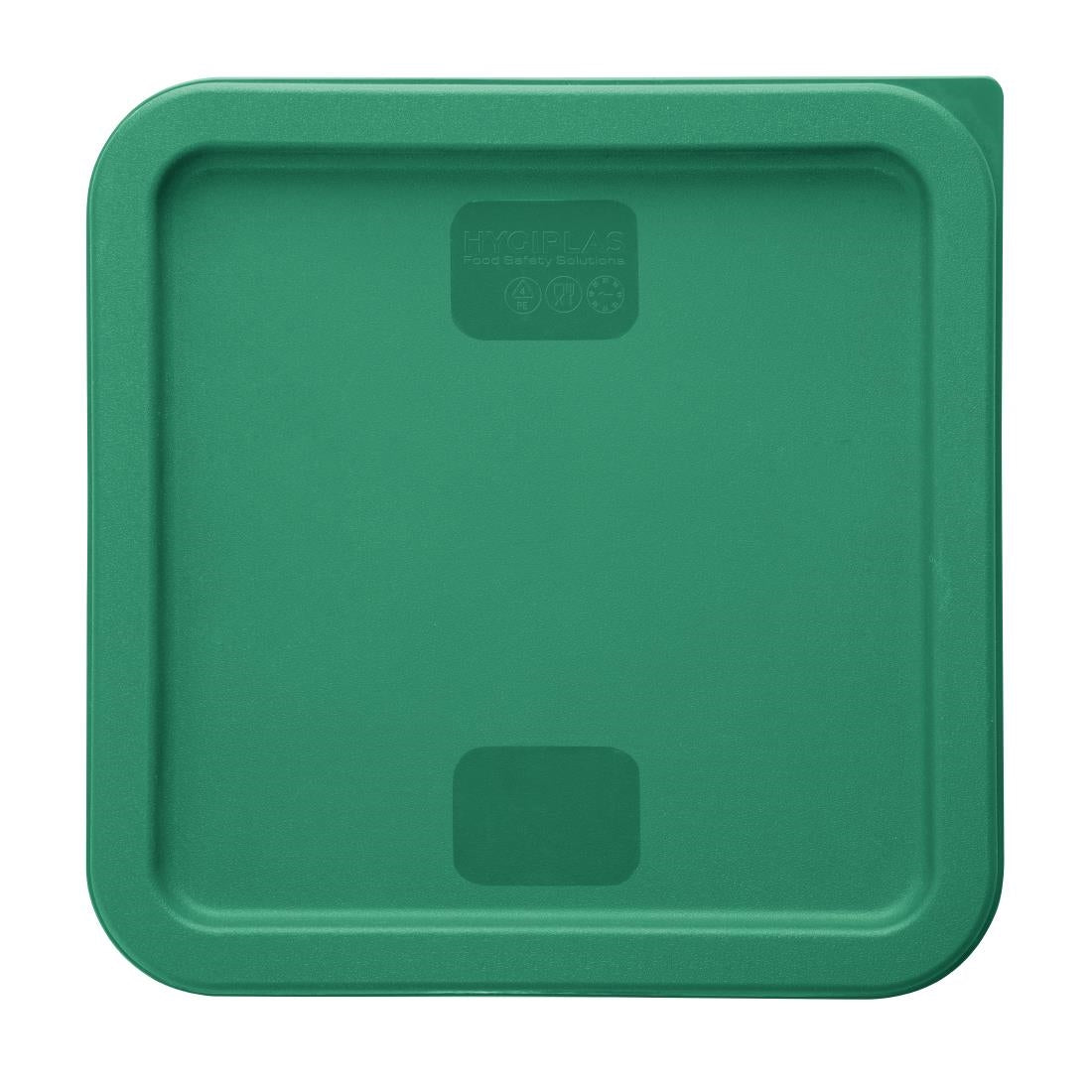 Hygiplas Square Food Storage Container Lid Green Medium • PAS-HY414