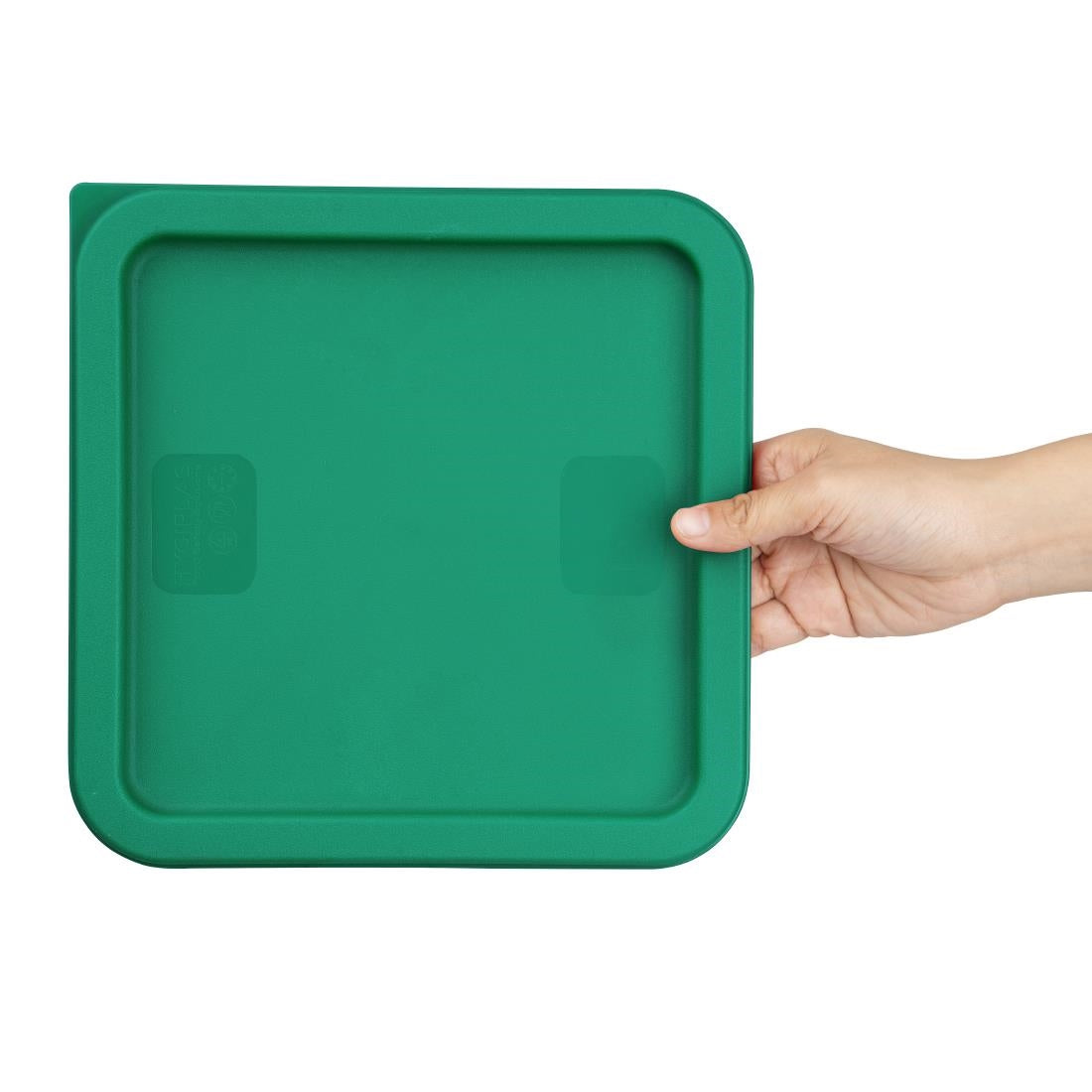 Hygiplas Square Food Storage Container Lid Green Medium • PAS-HY414