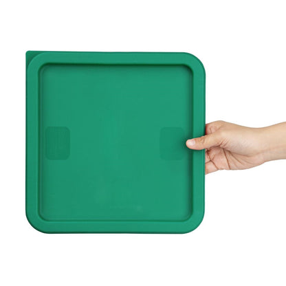 Hygiplas Square Food Storage Container Lid Green Large • PAS-HY415
