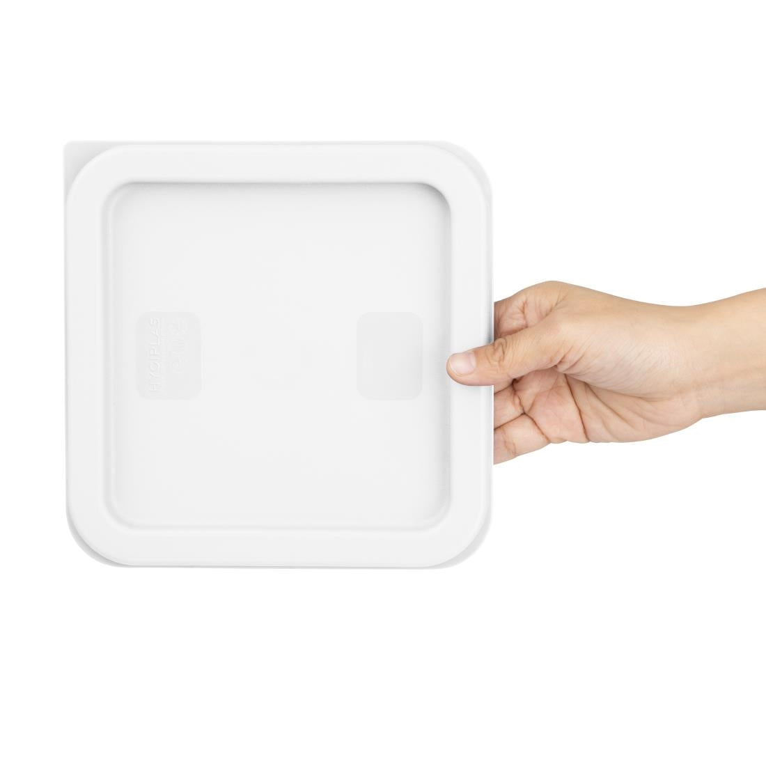 Hygiplas Square Food Storage Container Lid White Small • PAS-HY416