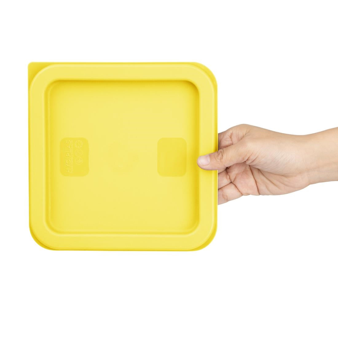 Hygiplas Square Yellow Lid to Fit 1.5/3.5Ltr Container • PAS-HY419