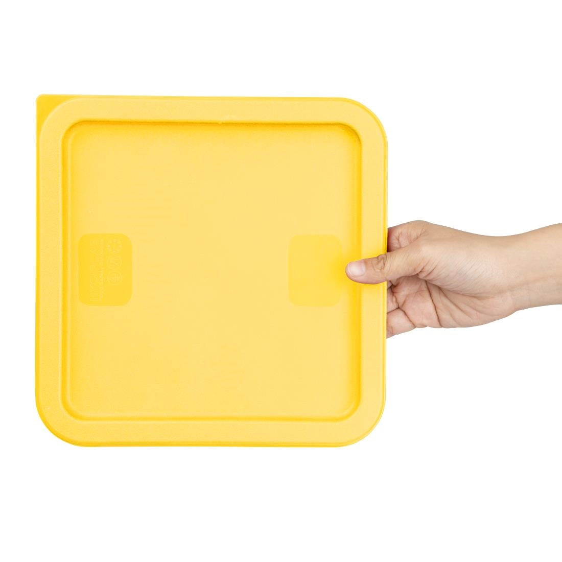 Hygiplas Square Yellow Lid to Fit 5.5/7Ltr Containers • PAS-HY420