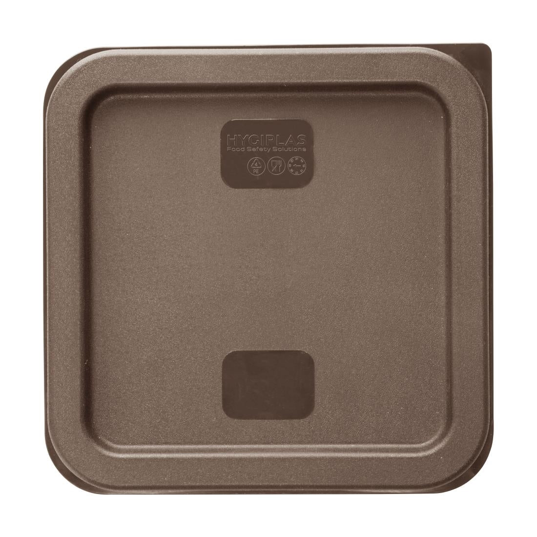 Hygiplas Square Brown Lid to Fit 1.5/3.5Ltr Containers • PAS-HY422