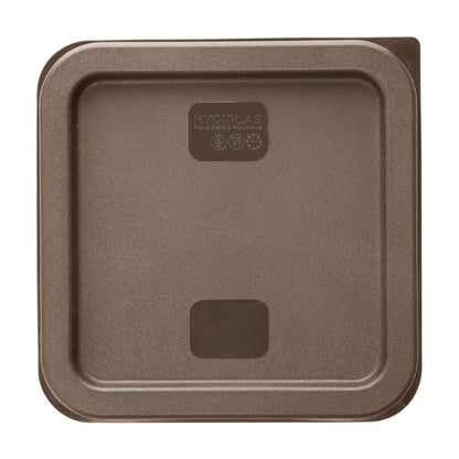Hygiplas Square Brown Lid to Fit 1.5/3.5Ltr Containers • PAS-HY422