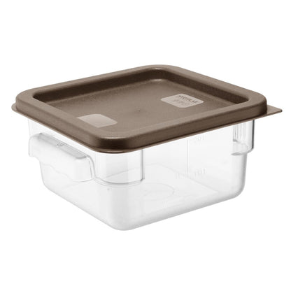 Hygiplas Square Brown Lid to Fit 1.5/3.5Ltr Containers • PAS-HY422