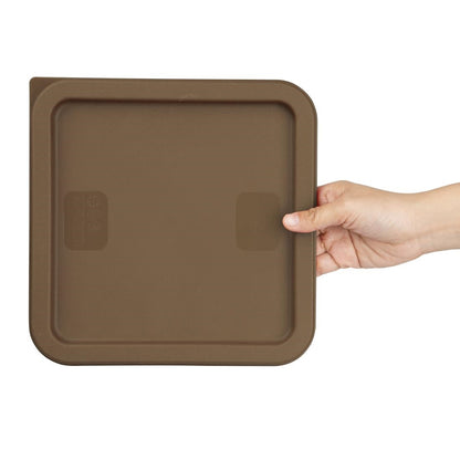 Hygiplas Square Brown Lid to Fit 5.5/7Ltr Containers • PAS-HY423