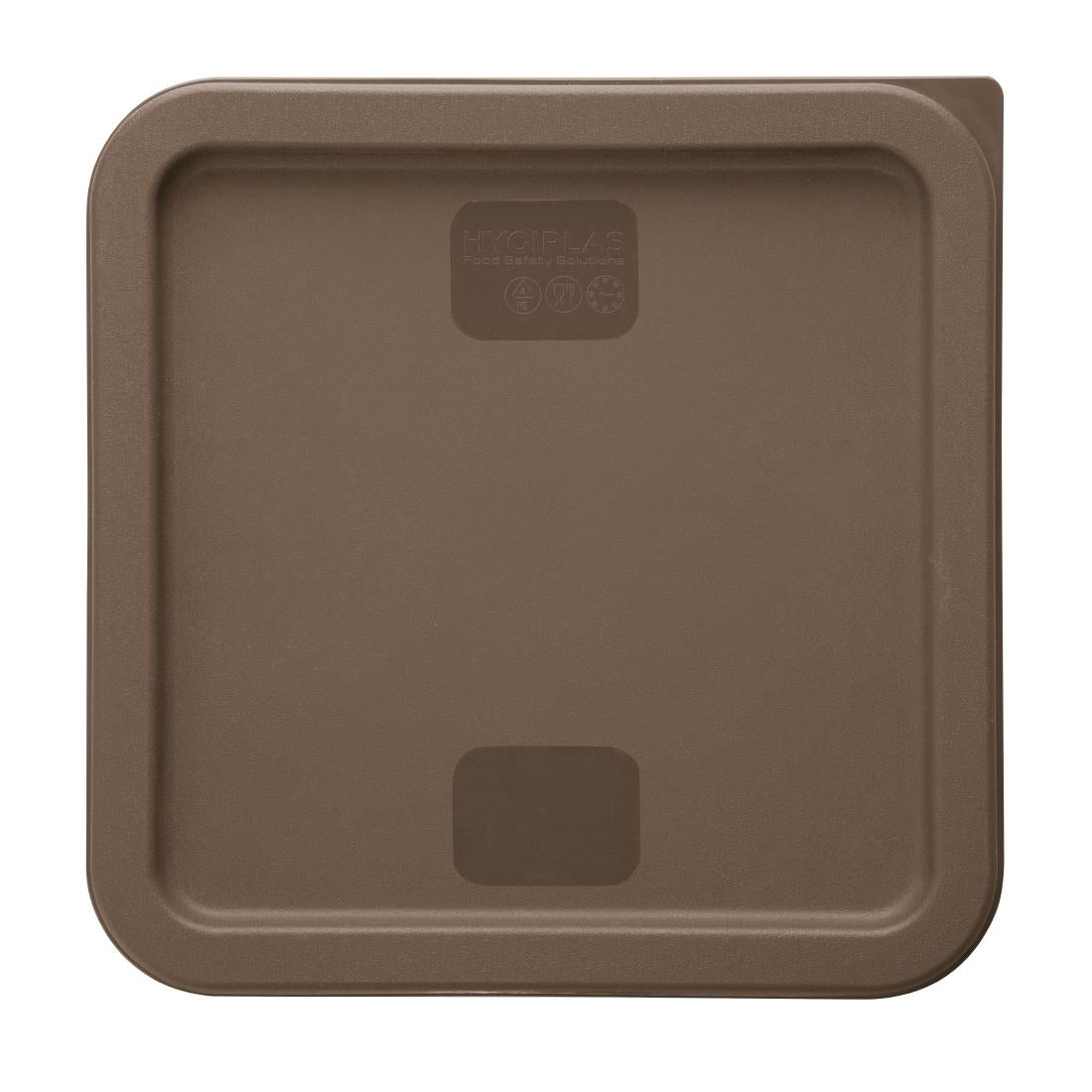 Hygiplas Square Brown Lid to Fit 10/15/20Ltr Containers • PAS-HY424