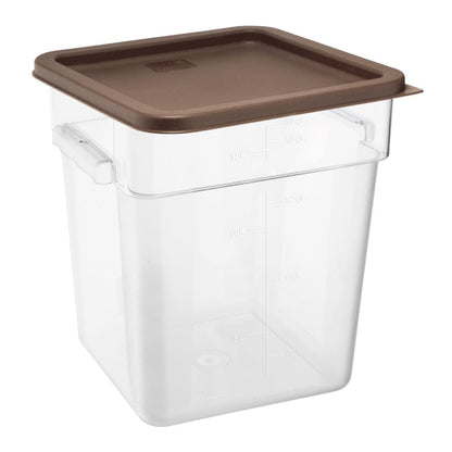 Hygiplas Square Brown Lid to Fit 10/15/20Ltr Containers • PAS-HY424