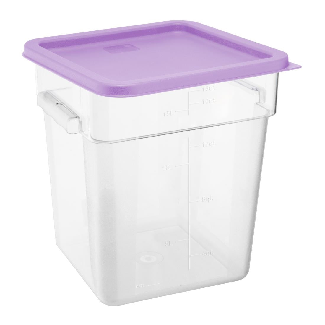 Hygiplas Square Purple Lid to Fit 10/15/20Ltr Containers • PAS-HY427