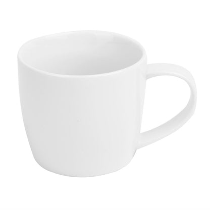 Olympia Whiteware Low Mug - 220ml (12 Pack) (220ml | Fully Vitrified Porcelain | Pack of 12) • PAS-HY540