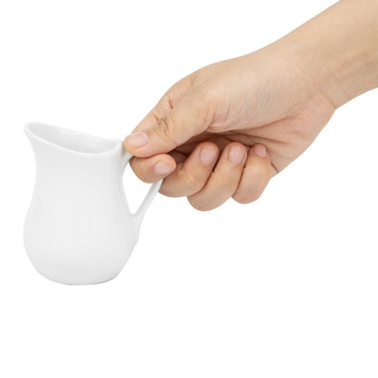 Olympia Whiteware Fine Jug - 100ml (12 Pack) (100ml | Fully Vitrified Porcelain | Pack Quantity: 12) • PAS-HY542