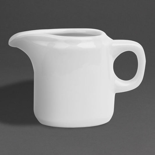 Olympia Whiteware Handled Jug - 130ml (12 Pack) (130ml | Fully Vitrified Porcelain | Pack Quantity: 12) • PAS-HY544