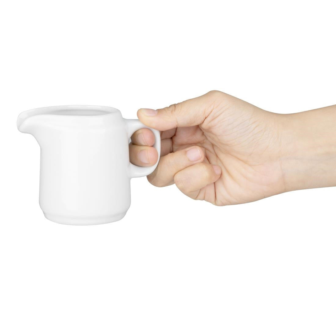 Olympia Whiteware Handled Jug - 130ml (Box 12) • PAS-HY544