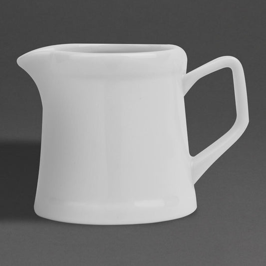 Olympia Whiteware Pier Jug - 120ml (6 Pack) (120ml | Fully Vitrified Porcelain | Pack Quantity: 6) • PAS-HY545