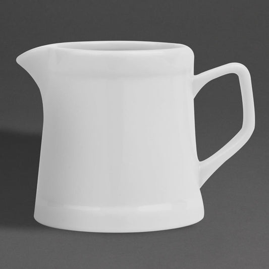 Olympia Whiteware Pier Jug - 200ml (6 Pack) (200ml | Fully Vitrified Porcelain | Pack Quantity: 6) • PAS-HY546