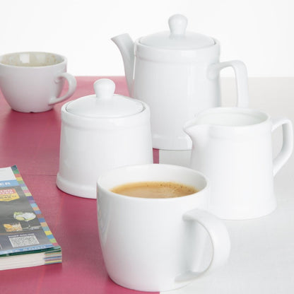 Olympia Whiteware Pier Jug - 200ml (6 Pack) (200ml | Fully Vitrified Porcelain | Pack Quantity: 6) • PAS-HY546