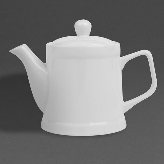 Olympia Whiteware Pier Teapot - 500ml (2 Pack) (500ml | Fully vitrified porcelain | Pack quantity: 2) • PAS-HY548