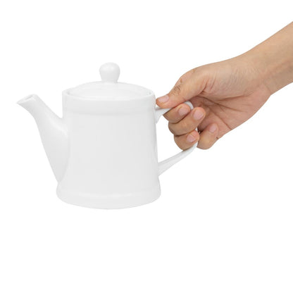Olympia Whiteware Pier Teapot - 500ml (2 Pack) (500ml | Fully vitrified porcelain | Pack quantity: 2) • PAS-HY548