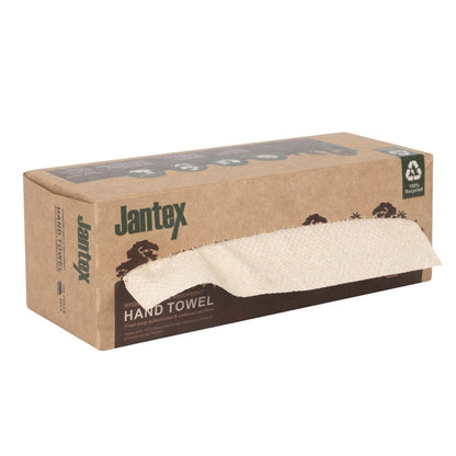 Jantex Green 100% Recycled 1ply Hand Towel 100 Sheets (36 Pack) (1ply Construction | 100 Sheets | Pack Quantity: 36) • PAS-HY595