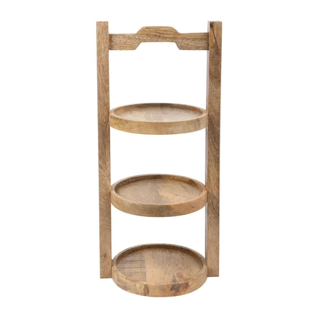 Olympia 3-Tier Stand Mango Wood for 150mm Plates (198(Ø)x300(H)mm | Material: mango wood) • PAS-HY750