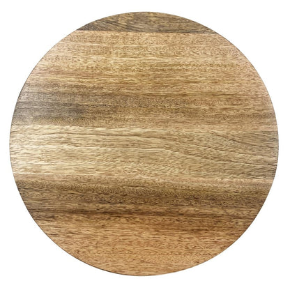 Olympia Round Display Stand Mango Wood with Metal Legs 300x80mm (300(Ø)x80(H)mm | Material: Mango Wood) • PAS-HY752