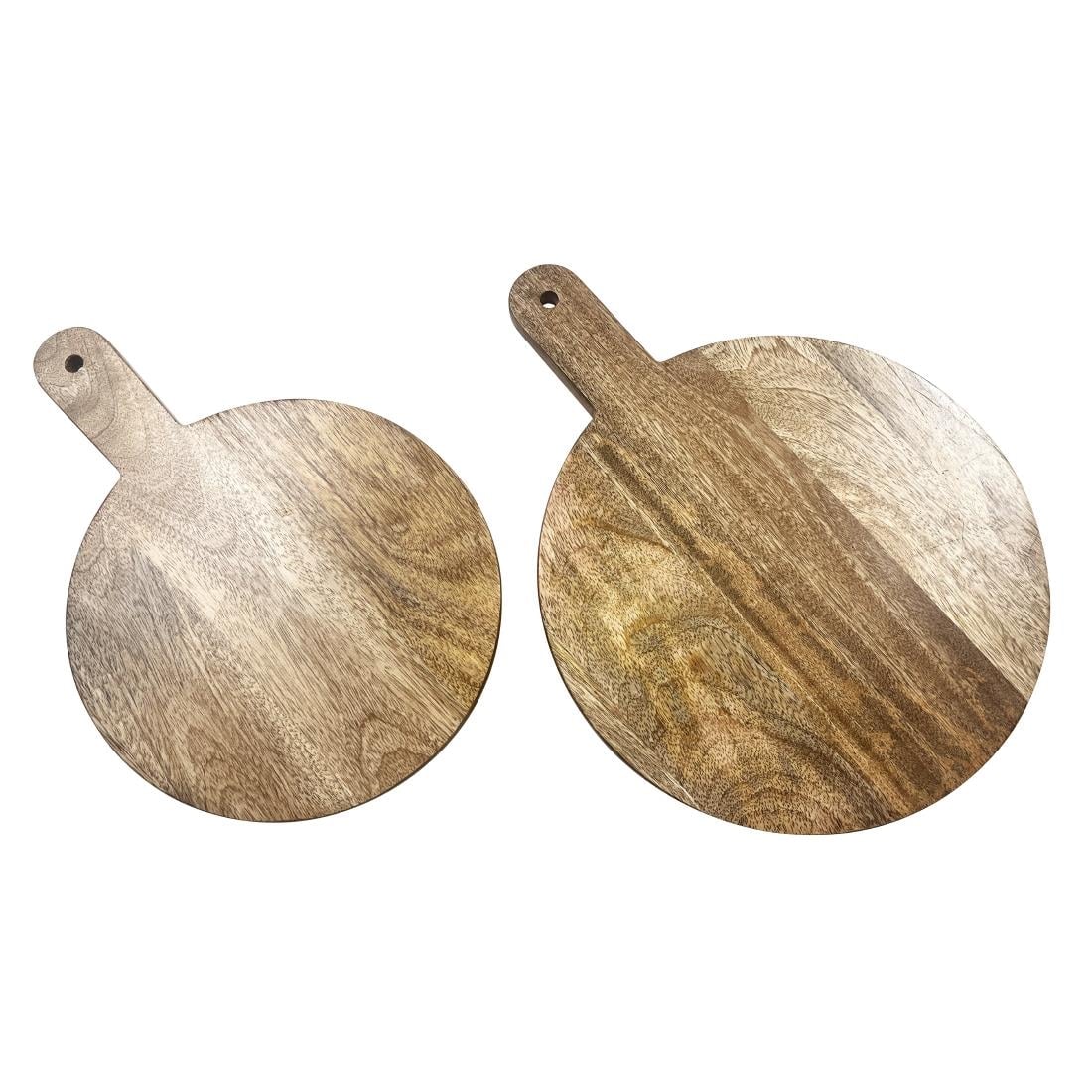 Olympia Round Handled Display Stand Mango Wood with Metal Legs 400x300x80mm (400(L)x300(W)x80(H)mm. Material: Mango wood) • PAS-HY754