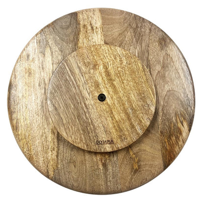 Olympia Revolving Cake Stand Mango Wood 330mm (330(Ø)x40(H)mm | Material: Mango Wood) • PAS-HY756