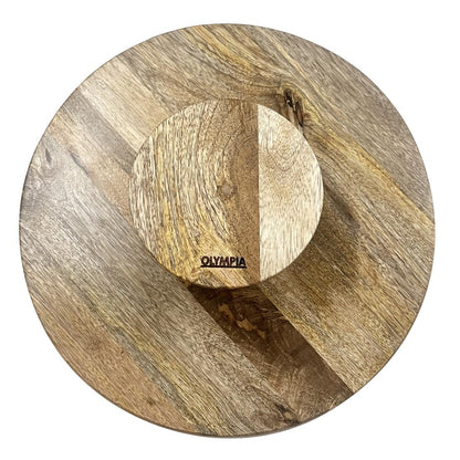Olympia Cake Stand Mango Wood 330x120mm (330(Ø)x120(H)mm | Material: Mango Wood) • PAS-HY757