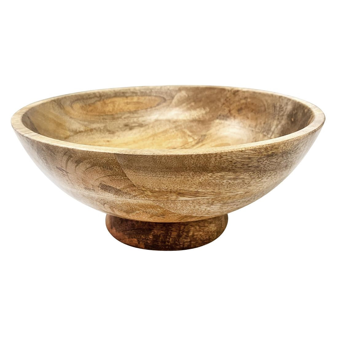 Olympia Footed Bowl Mango Wood 280mm (280(Ø)x120(H)mm | Material: mango wood) • PAS-HY758