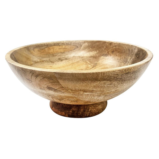"Olympia Footed Bowl Mango Wood 280mm" (280(Ø)x120(H)mm | Material: mango wood) • PAS-HY758