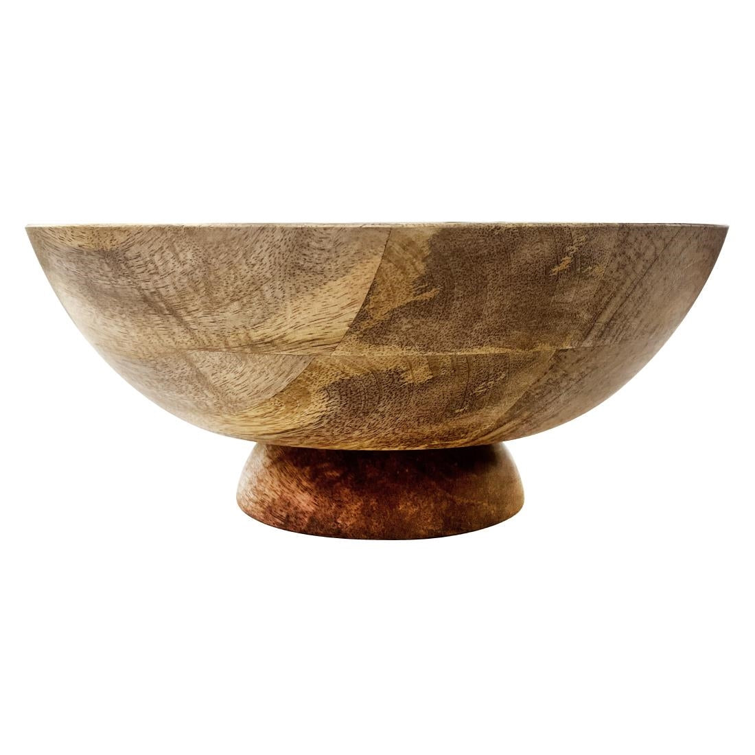 Olympia Footed Bowl Mango Wood 280mm (280(Ø)x120(H)mm | Material: mango wood) • PAS-HY758