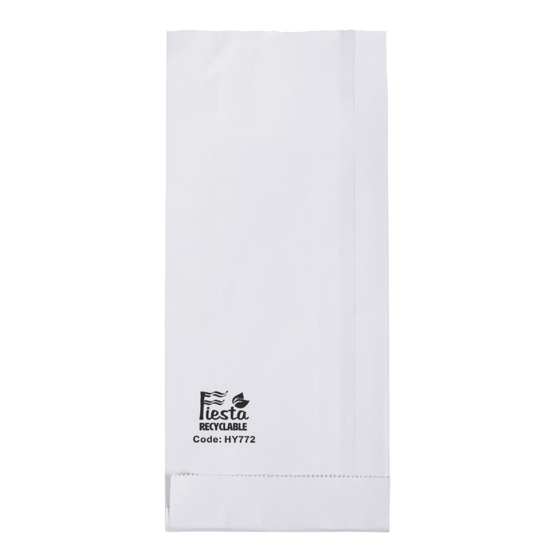 Fiesta Recyclable Foil Lined Paper Bags 250x100x45mm (500 Pack) (Foil lining keeps food warm & fresh. Pack quantity: 500. Paper weight: 73gsm) • PAS-HY772